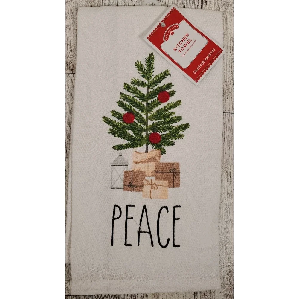 Kitchen Gift Set Silicone Mat Spatula Peace Towel Trivet Cookie Scoop Christmas